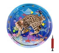 Pet Water Play Mat, Cats Sensory Cooling Pad, 35,43 x 35,43 x 3,94 pulgadas Animal Splash Mat, Comfortable Interactive Toy, Summer Reliefs Accessory for Balcony, Courtyard, Backyard