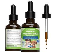 Pet Wellbeing - Adrenal Armonía Oro para Apoyo Natural Perros- para La Disfunción Adrenal Y Síndrome De Cushing - 2 Oz (59 Mililitros)