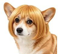 Pet Wig - Dog Headwear | Funny Human Style Bangs, Adjustable Size