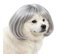 Pet Wig - Dog Headwear | Funny Human Style Bangs, Adjustable Size