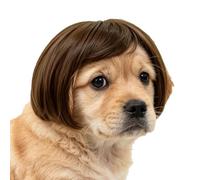 Pet Wig - Dog Headwear | Funny Human Style Bangs, Adjustable Size