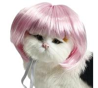 Pet Wigs for Dogs Breathable Adjustable Realistic Costume Hair - Elastic
