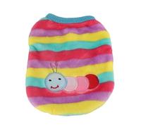 Pet Winter Sweater | Warm & Breathable Dog Cat Jacket | Rainbow Cartoon Pattern Clothes | Easy On/Off | Lightweight Polyester (L)