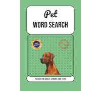 Pet Word Search Puzzle Book: Word Searches with Easy to Read Print about Pets, Animals, Caring and More | 6 X 9 Inches, 110 Pages, 50+ Puzzles |