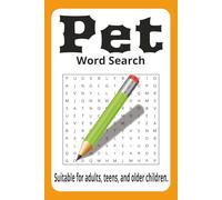 Pet Word Search: Word Searches With Easy to Read Print About Pets, Animals And More | 6x9 Inches, 110 Pages, 50 + Puzzles…| Gift For Vacations, Holidays And Relaxing Times.