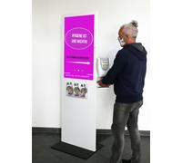 PeTa Safety Stand preparado para una pantalla de 43".