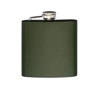 Petaca de acero inoxidable verde 6 oz