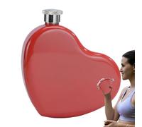 Petaca de viaje para licor, petaca, botella de vino para mujer con forma de corazón, botella de 130 ml con tapa sellada para bodas y eventos al aire libre