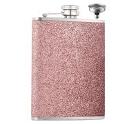 Petaca para beber,Frascos para beber alcohol,Petaca de acero inoxidable con embudo de 8 onzas | Petaca portátil de licor con purpurina, a prueba de fugas, para whisk