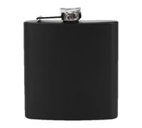 Petaca para bebidas alcohólicas - 6oz negro mate, acero inoxidable, tapa con bisagras a prueba de fugas, perfecta para hombres, viajes, camping, aire libre, regalos de fiesta, novio, marido, padre