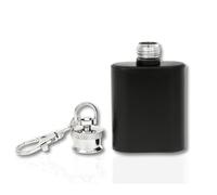 Petaca Pequeña Acero Inoxidable 30ml con Llavero - Cantimplora Mini Senderismo Camping