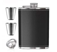 Petacas de Alcohol 8 oz con 2 Tazas y Embudo Petaca de acero inoxidable para whisky 240ml
