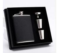 Petacas de Alcohol 8 oz con 2 Tazas y Embudo Petaca de acero inoxidable para whisky 240ml