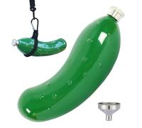 Petacas Para Licor, Botella Licor 15cl Con Embudo Y Mosquetón Forma Pepino, Frasco Acero Inoxidable Para Viaje Y Actividades Al Aire Libre