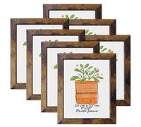 PETAFLOP Marcos de Fotos Multiples de 20x25 cm de Madera,Conjunto de Portafotos Rusticos,para Pared y Mesa, Set de 7