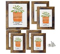 PETAFLOP Marcos de Fotos Multiples de Madera,Conjunto de Portafotos Rusticos de Tamaños Diferentes,Set de 7(1 de 20x25cm, 2 de 13x18 y 4 de 10x15)