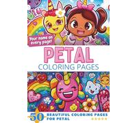 Petal Coloring Pages: Wow-Effect! Your name on every page - Petal coloring book - 6x9" - 50x Petal coloring page - Fantastic Gift