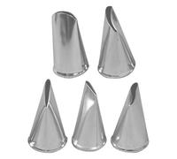 Pétalo Buje Pastelería, Bujes En Forma De Pétalos De Rosa 5 Piezas Buje De Pastel Kit De Pastel De Acero Inoxidable Buje De Pétalo Para Postres Cupcake