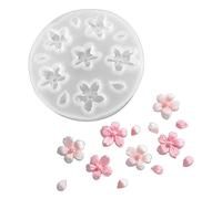 Pétalo de resina en forma de flor pendientes de flores de cerezo colgante flor mágica