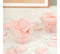 Pétalos de rosa artificiales, Pétalos de rosa seda artificiales multicolor 50/100 piezas 4 cm decoración la boda del día San Valentín(Pink,100pcs)