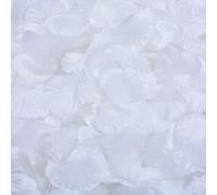 Pétalos de rosa artificiales, Pétalos de rosa seda artificiales multicolores 100-2000 piezas for decoración fiesta boda(White,500Pcs)