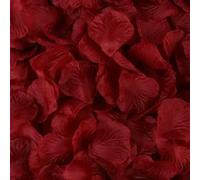 Pétalos de rosa artificiales, Pétalos de rosa seda artificiales multicolores 100-2000 piezas for decoración fiesta boda(Wine Red,500Pcs)