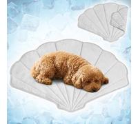 PetAmi Tapete de refrigeración para perros, forma de concha de mar, manta reversible de nailon de enfriamiento suave para mascotas, para perros y gatos, uso en verano para todas las estaciones, Q-Max>
