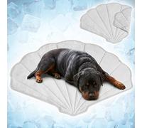 PetAmi Tapete de refrigeración para perros, forma de concha de mar, manta reversible de nailon de enfriamiento suave para mascotas, para perros y gatos, uso en verano para todas las estaciones, Q-Max>
