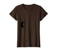 Petanca Camiseta, Mujer, Marrón, XS