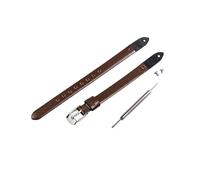 PEtbon Correa de reloj de piel de vaca ultrafina de color para mujer, 8mm, método de instalación a presión, reemplazo de correa de reloj de cuarzo