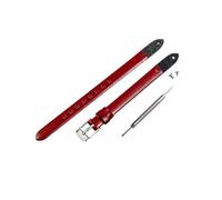 PEtbon Correa de reloj de piel de vaca ultrafina de color para mujer, 8mm, método de instalación a presión, reemplazo de correa de reloj de cuarzo