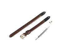 PEtbon Correa de reloj de piel de vaca ultrafina de color para mujer, 8mm, método de instalación a presión, reemplazo de correa de reloj de cuarzo