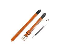 PEtbon Correa de reloj de piel de vaca ultrafina de color para mujer, 8mm, método de instalación a presión, reemplazo de correa de reloj de cuarzo