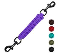 PetBonus Clip de seguridad para collar de perro, correa de seguridad hecha a mano para arnés de perro, conector de correa de cierre de doble extremo (morado)