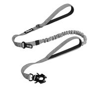 PetBonus Correa táctica Resistente para Perro, Correa elástica de absorción de Impactos de 5 pies con 2 Asas Acolchadas, Clip de Metal de liberación rápida, cinturón de Seguridad de Coche