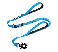 PetBonus Correa táctica Resistente para Perro, Correa elástica de absorción de Impactos de 5 pies con 2 Asas Acolchadas, Clip de Metal de liberación rápida, cinturón de Seguridad de Coche