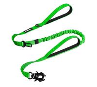 PetBonus Correa táctica Resistente para Perro, Correa elástica de absorción de Impactos de 5 pies con 2 Asas Acolchadas, Clip de Metal de liberación rápida, cinturón de Seguridad de Coche