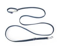 PETCOOZ Correa para Perros Doble Enganche, Correa Perro 3 m Ajustable de Adiestramiento, Cuerda Perro Versátil Manos Libres de Nailon, para Perros Pequeños y Medianos, Azul Negro