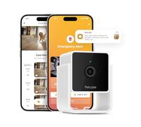 Petcube Cam Cámara de seguridad Wi-Fi para interiores con aplicación de teléfono, monitor de mascotas con audio y video de 2 vías, visión nocturna, video HD de 1080p y alertas inteligentes para máxima