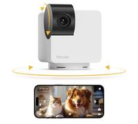 Petcube Cámara 360 | Cámara WiFi interactiva definitiva para mascotas y hogar con aplicación de teléfono, video HD de 1080p, rotación de 360°, visión nocturna, audio bidireccional, alertas