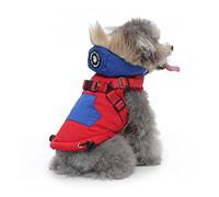 PETCUTE Abrigo Con Capucha Para Perros, Chaqueta Cálida de Invierno Con Forro Polar, Ajustable Con Arnés, Ropa Para Mascotas a Prueba de Viento Para Perros Pequeños