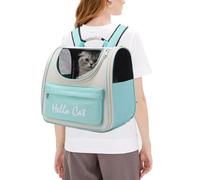 PETCUTE Aerolínea Aprobada Mochila para Perros,Transpirable Mochila para Mascota con Correa de Seguridad Interior,Portátil Mochila de Transporte para Perros y Gatos con Colchón Suave,hasta 8 kg