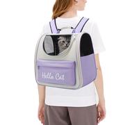 PETCUTE Aerolínea Aprobada Mochila para Perros,Transpirable Mochila para Mascota con Correa de Seguridad Interior,Portátil Mochila de Transporte para Perros y Gatos con Colchón Suave,hasta 8 kg