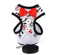 PETCUTE Arnés de Perro con Correa Arnés Ajustable para Perros Traje de Perro con Pajarita Disfraz para Perro