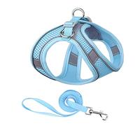 PETCUTE Arnes Perro Pequeño con Lineas Reflecantes,Arnés Antitirones Cómodo Transpirable Arneses Chaleco para Cachorros, Perros Pequeños y Gatos,Ajustable Suave Acolchado Arnés para Perros