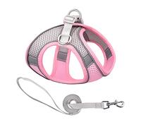 PETCUTE Arnes Perro Pequeño con Lineas Reflecantes,Arnés Antitirones Cómodo Transpirable Arneses Chaleco para Cachorros, Perros Pequeños y Gatos,Ajustable Suave Acolchado Arnés para Perros