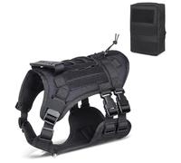 PETCUTE Arnés Táctico para Perros Medianos y Grandes,Arnes Perro Antitirones Transpirable,Arnes Táctico Perro Ajustable con Asa Anillos y Cómodo Mango, Chaleco Durable para Adiestrar Caminar Cazar