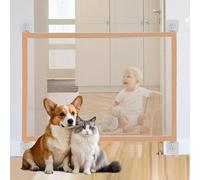 PETCUTE Barrera de Seguridad para Perros, Extensible para Escalera, Portátil Plegable Puerta Mágica, para Mascotas y Gatos, Fácil de Instalar
