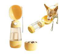 PETCUTE Bebedero Perro Portatil,600ml Dispensador de Agua para Perro,a Prueba de Fugas,Botella para Perros,Libre de BPA,Dispensador de Agua para Mascotas para Viajes al Aire Libre,Amarillo