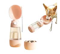 PETCUTE Bebedero Perro Portatil,600ml Dispensador de Agua para Perro,a Prueba de Fugas,Botella para Perros,Libre de BPA,Dispensador de Agua para Mascotas para Viajes al Aire Libre,Color té